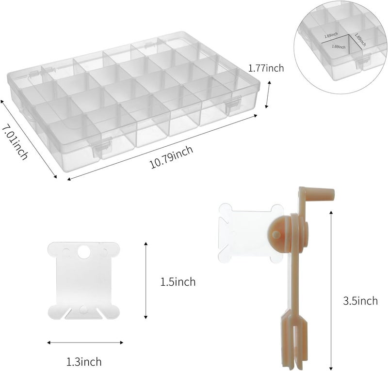 Rumhut 2 Pack Embroidery Floss Organizer with 216 Pcs Embroidery Floss, Floss Windern and Floss Number Stickers for Craft DIY Embroidery Sewing Storage - Image 2